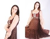 Vintage Gunne Sax Dress / Short Dress / Gunne Sax / Prairie / Peasant / Dress / Dresses / Boho / Corset / Bohemian / 1280