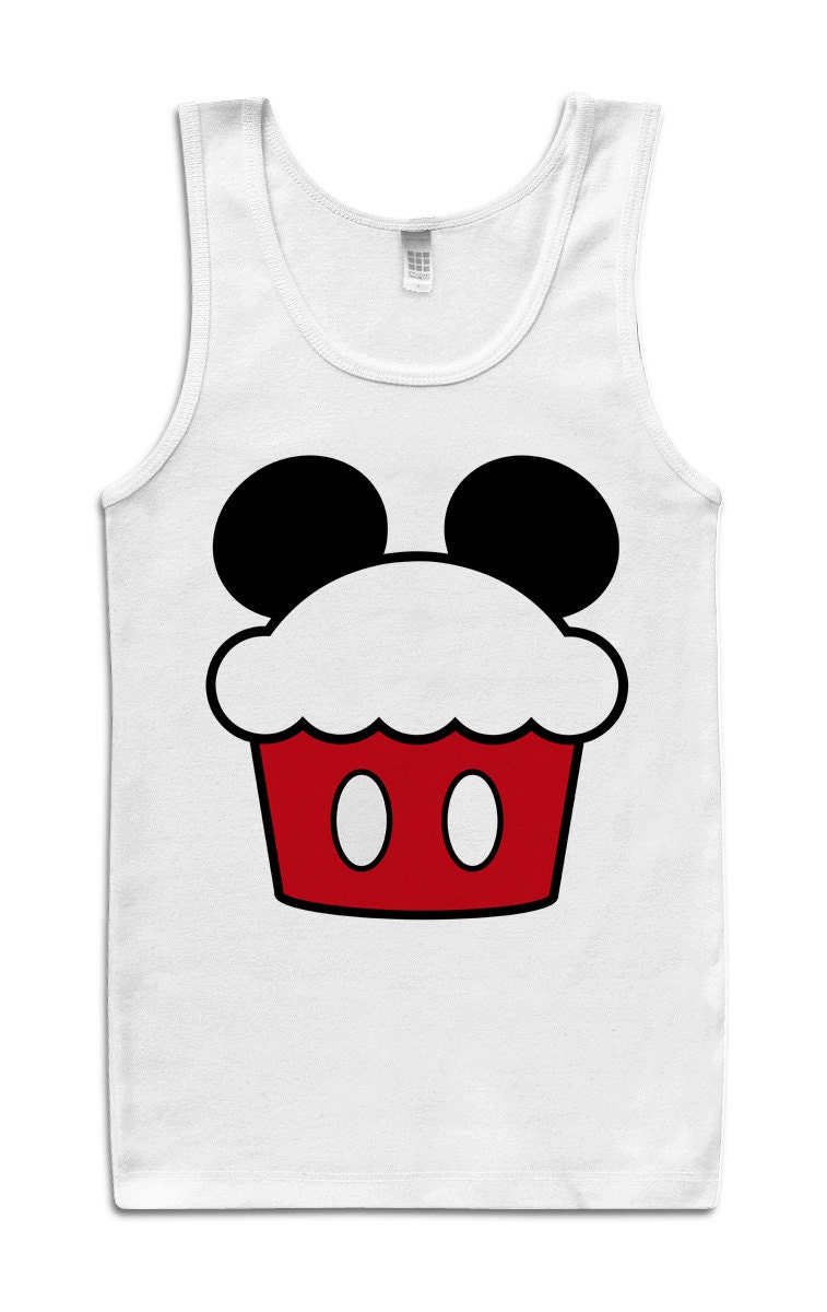 Mickey Cupcake Tank Top - American Apparel Unisex Sizes S, M, L, XL