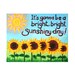 Whimsical Art, Bright Sunshiny Day, 14x11 Acrylic Canvas Wall Art, Girls Nursery Decor