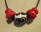 hand blown glass bead necklace