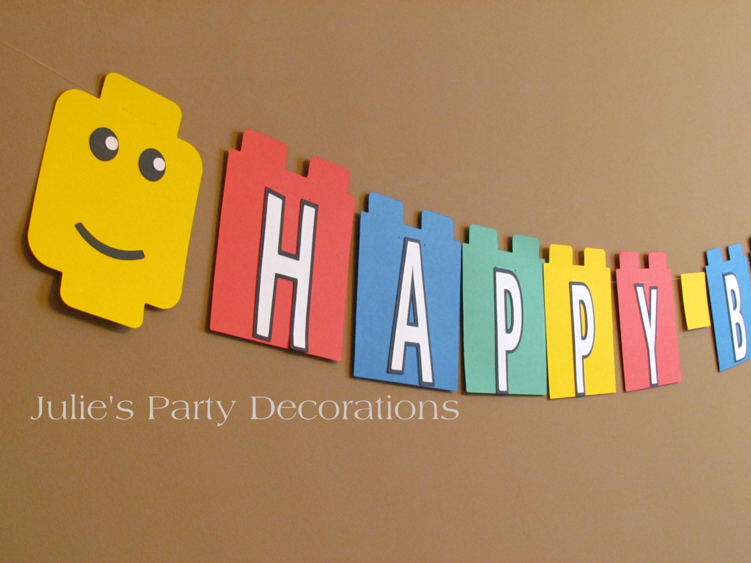 Building Block Happy Birthday Banner