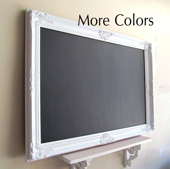 Framed CHALKBOARD Wedding Sign MORE COLORS Large Kitchen Chalk Board Magnetic White Restaurant Framed Chalkboard Office Ornate Baroque