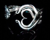 Recycled Silver Fork Bracelet in Original Heart Design Number Three