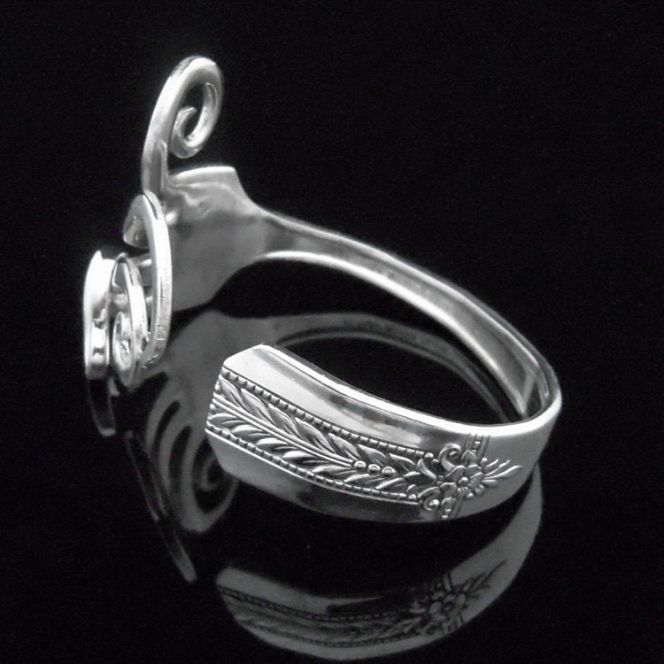 Silver Fork Bracelet in Fancy Design - Antique Silverware Bracelet