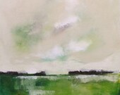 Green Landscape Seascape Original Painting- Green Landscape