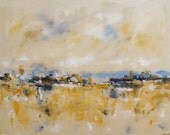 Commissioned Painting for Lisa -Large Abstract Cityscape Original Painting- City Scene 48 x 30