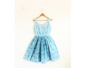 1950s-1960s METALLIC floral tapestry party dress