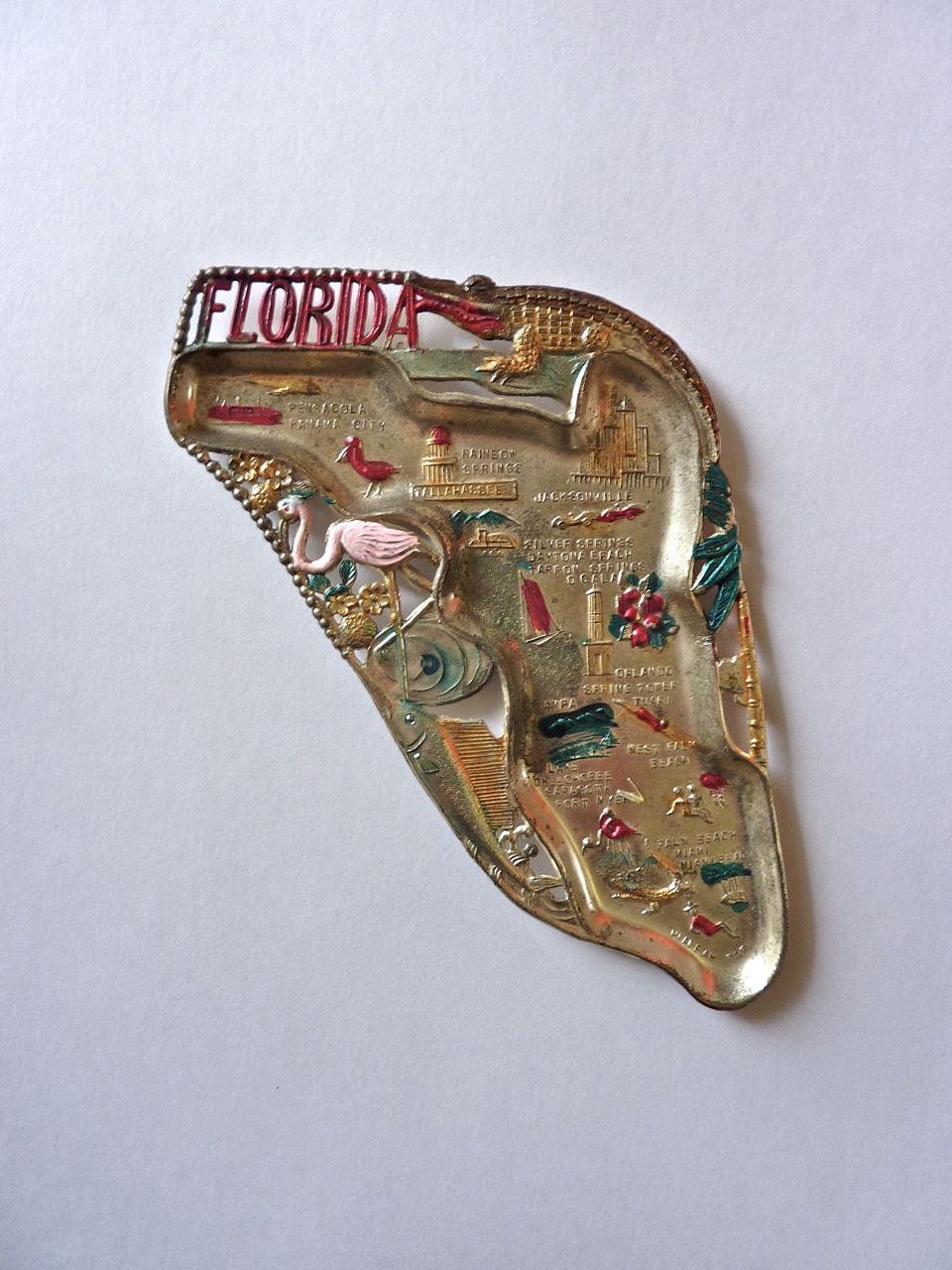 Small Vintage-Kitsch Florida Souvenir Ash Tray