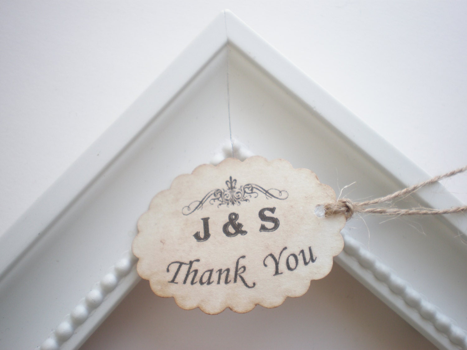 Favor Tags Personalized, Choice Of Ribbon Colors Set Of 10