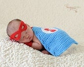 Super Hero Cape and Mask/ Newborn Superhero Prop/Baby Cape/
