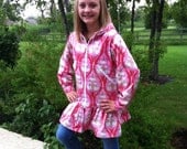 Pretty in Alaskan Pink, Amy Butler Fabric, raincoat kuspuk for women and girls
