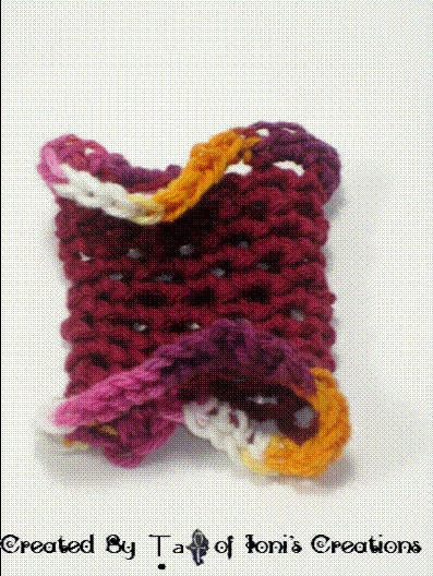 Burgundy Crochet Cuff with Slight Ruffles