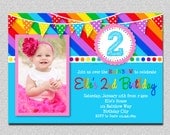 Rainbow Birthday Invitation Rainbow Birthday Party Invitation Il_170x135
