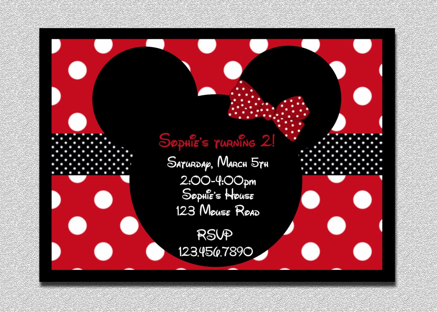 Mouse Birthday Invitations Mouse Birthday Party Invitation Printable Il_570xn