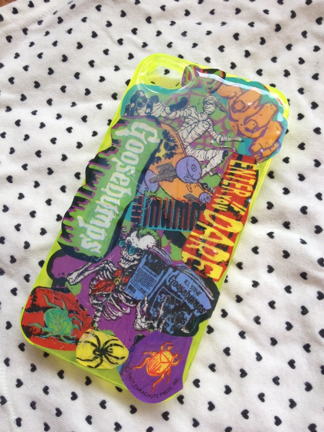Goosebumps Slime Green Iphone 4 4s 5 Hard Cover Case Vintage 90s Horror R. L. Stein Book Series