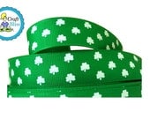 New Shamrock 7/8" Green Ribbon by the Yard St Patricks Day Clover Lucky Trim Il_170x135