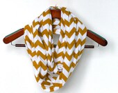 Soft Mustard Yellow Chevron Scarf, Fashion Accessory