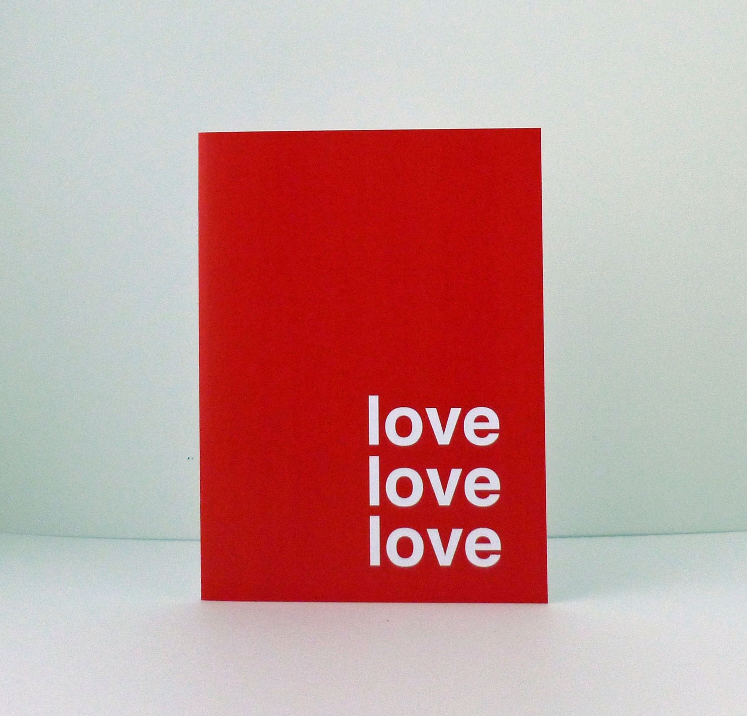 SALE SALE love love love greeting card - red