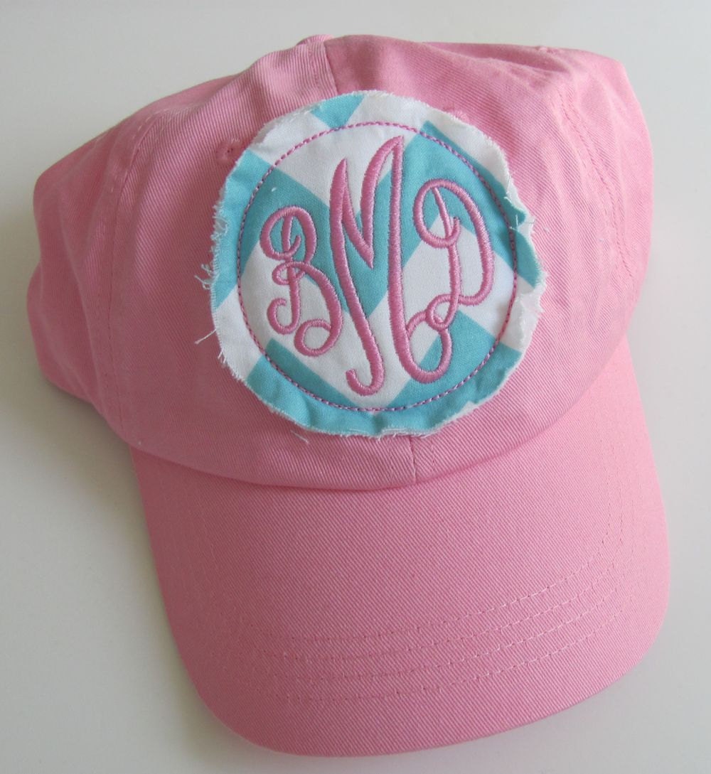 Monogrammed Baseball Cap Personalized Hat Bridesmaid Birthday Gift