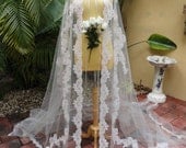 Vintage Lace Wedding Cape Redesigned by Vastly Vintage-Venetian Lace 1950s Victorian