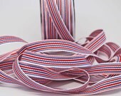 Striped Grosgrain Ribbon -- 1 / 2 inches -- Patriotic Red White Blue 3 yds