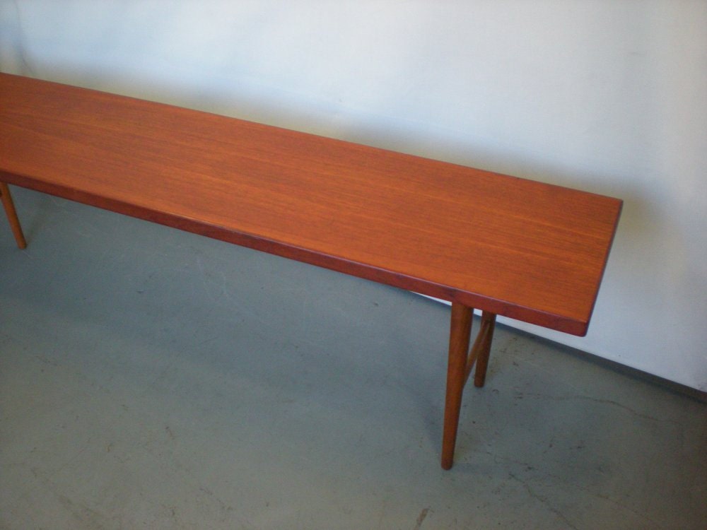 1950-60s Early Denmark Teak Danish Modern Coffee Sofa Side Table - 1 x 5