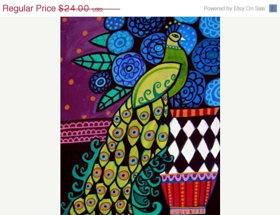 50 OFF SALE - Peacock art - peacock print art -  Harlequin Art Vase Blue Flowers - Black and White Harlequins - Mothers Day Gift