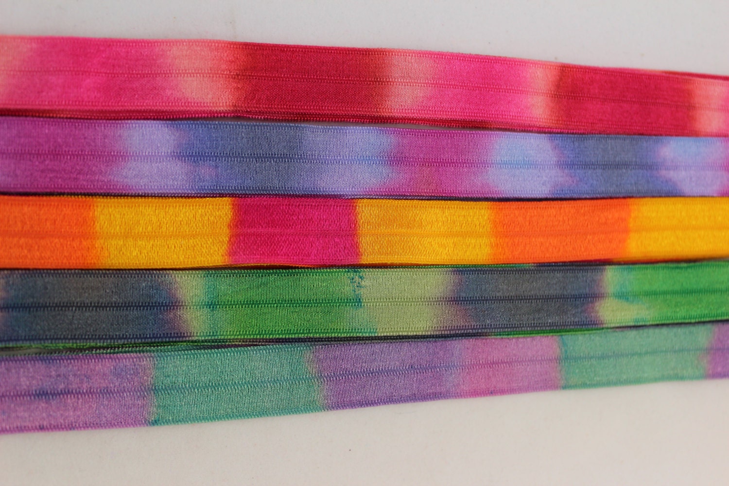 5 yards 5/8" inch Trim Candy (51) 1 yard each color  foldover FOE elastic diapers trim jays emi