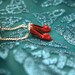 Dorothy Red Glitter shoes necklace
