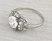 1.15 Carat Art Deco Vintage Diamond Engagement Ring