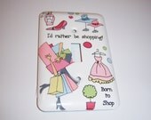 Shopping themed single light switch cover