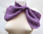 Cowl- Hand Knitted Neck Warmer  - Women  Winter  Accessories Lilac Purple