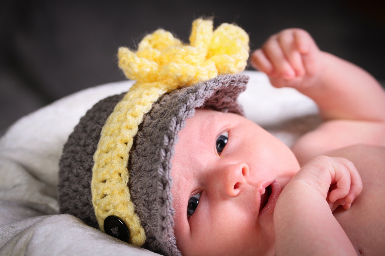 Baby Girl Hat or Baby Boy Infant Newsboy Hat WITH 2 flowers and 2 bands Baby Hat Infant Hat Crochet Hat Photo Prop