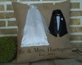 Bride and Groom - Personalized Wedding Pillow