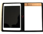 Notepad addable ipad mini cover in BLACK leather