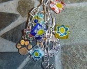 Peace Love & pitbull pitties necklace