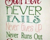 Your Love Never Fails