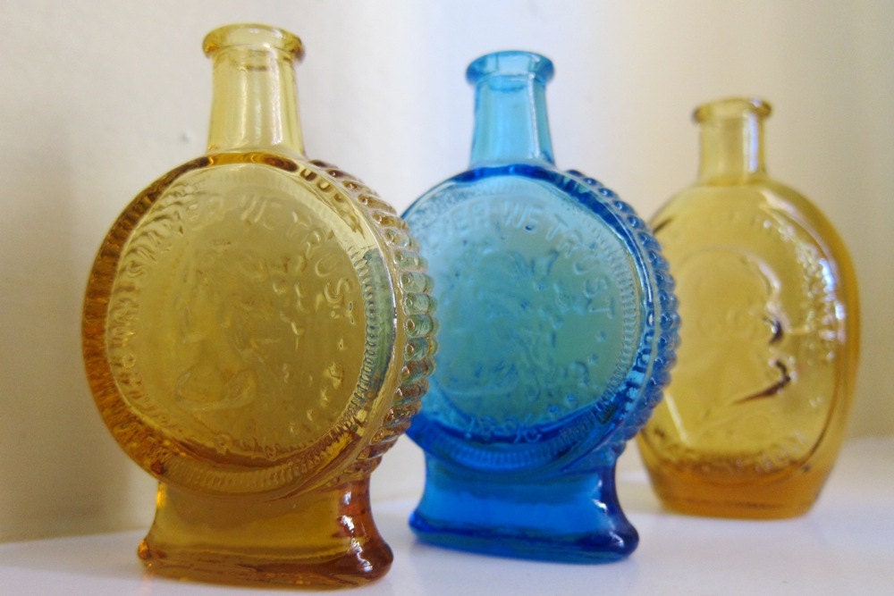3 Vintage Wheaton Bottles Small
