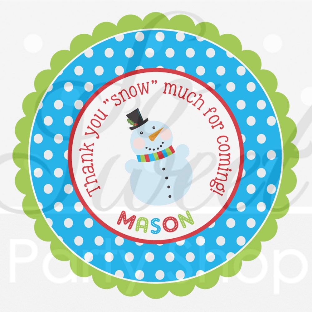 24 Snowman Birthday Favor Sticker Labels - Winter Onederland Birthday Party Decorations - Christmas Party Cupcake Toppers Il_570xn