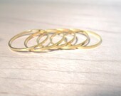 Single Above the Knuckle Ring - Delicate Gold Ring - ONE stack midi ring