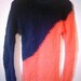 mohair sweater by camdenlock clothing punk rock black and red 2 tone hand knitting