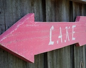 Wooden Arrow Sign, Beachy Decor, Wedding Sign, YOU CHOOSE COLORS