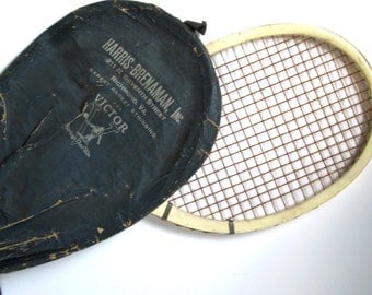 Vintage Tennis Racquet Racket 1940s Spalding & Rare Cover Lakeside Park Richmond VA