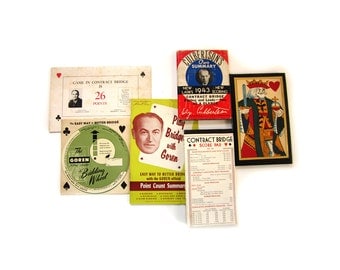 Vintage Collection Bridge Culbertson Contract Bridge and Goren Ephemera