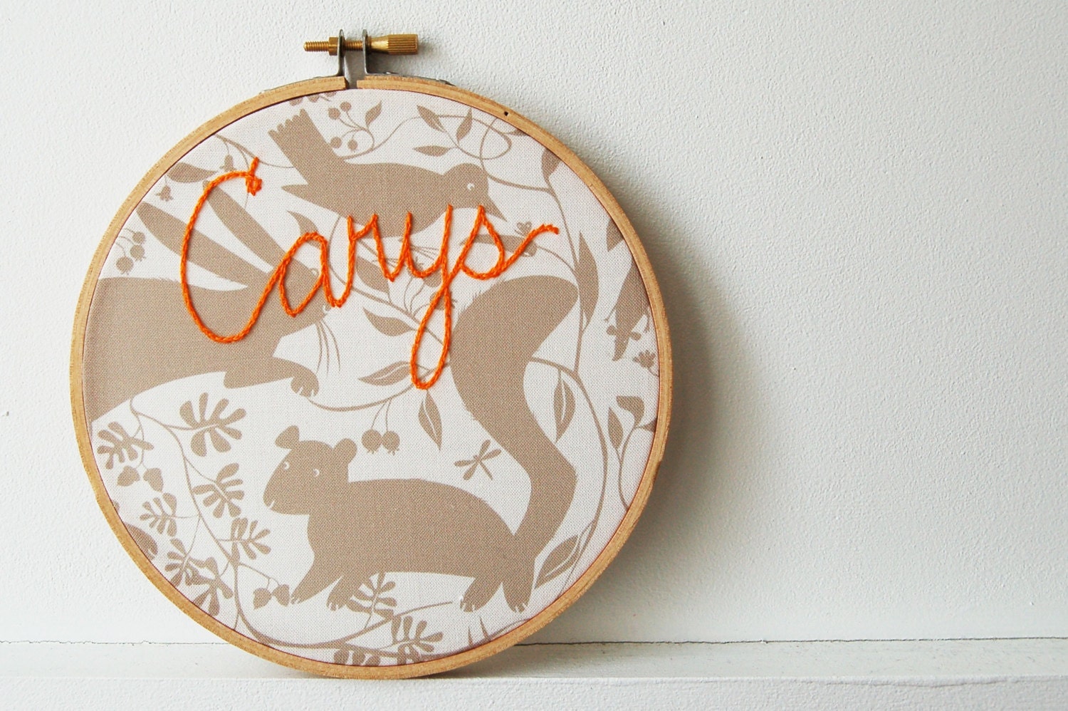 Custom Hand Embroidery Hoop. Embroidered Baby Name. MADE TO ORDER. Stitched Wall Hanging Sign. By Merriweather Council