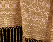 Handwoven Formal Evening Shawl, Pink Hand Woven Wrap Shawl