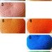 Pouf Crochet  small - ecru and orange