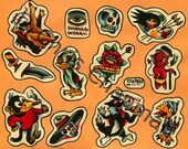 Porkchop Tattoo Flash sheet