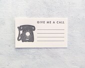 Letterpress Fill-In Calling Cards - Rotary Phone (Set of 8)
