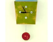 Pendulum wall clock Green - Mothers day gift